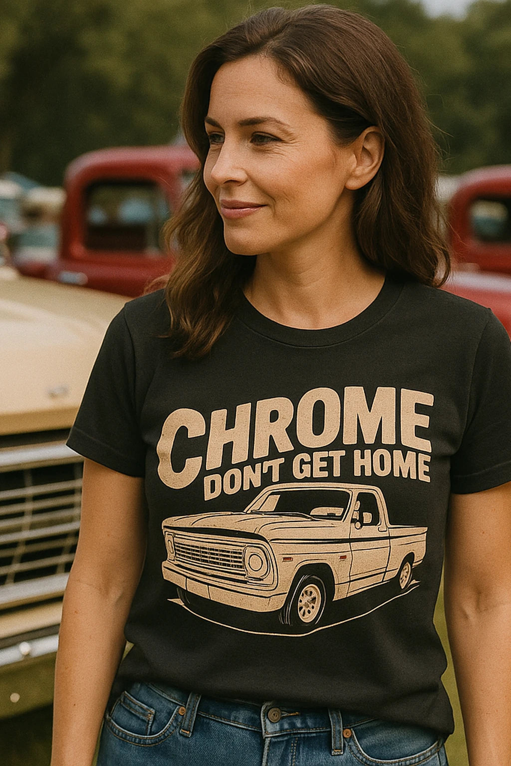"Chrome Dont Get Home" trucks t shirt - product photo 7
