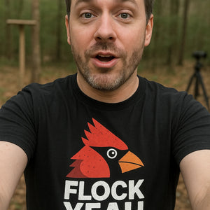 "Flock Yeah Baby" cardinal t shirt - product photo 7