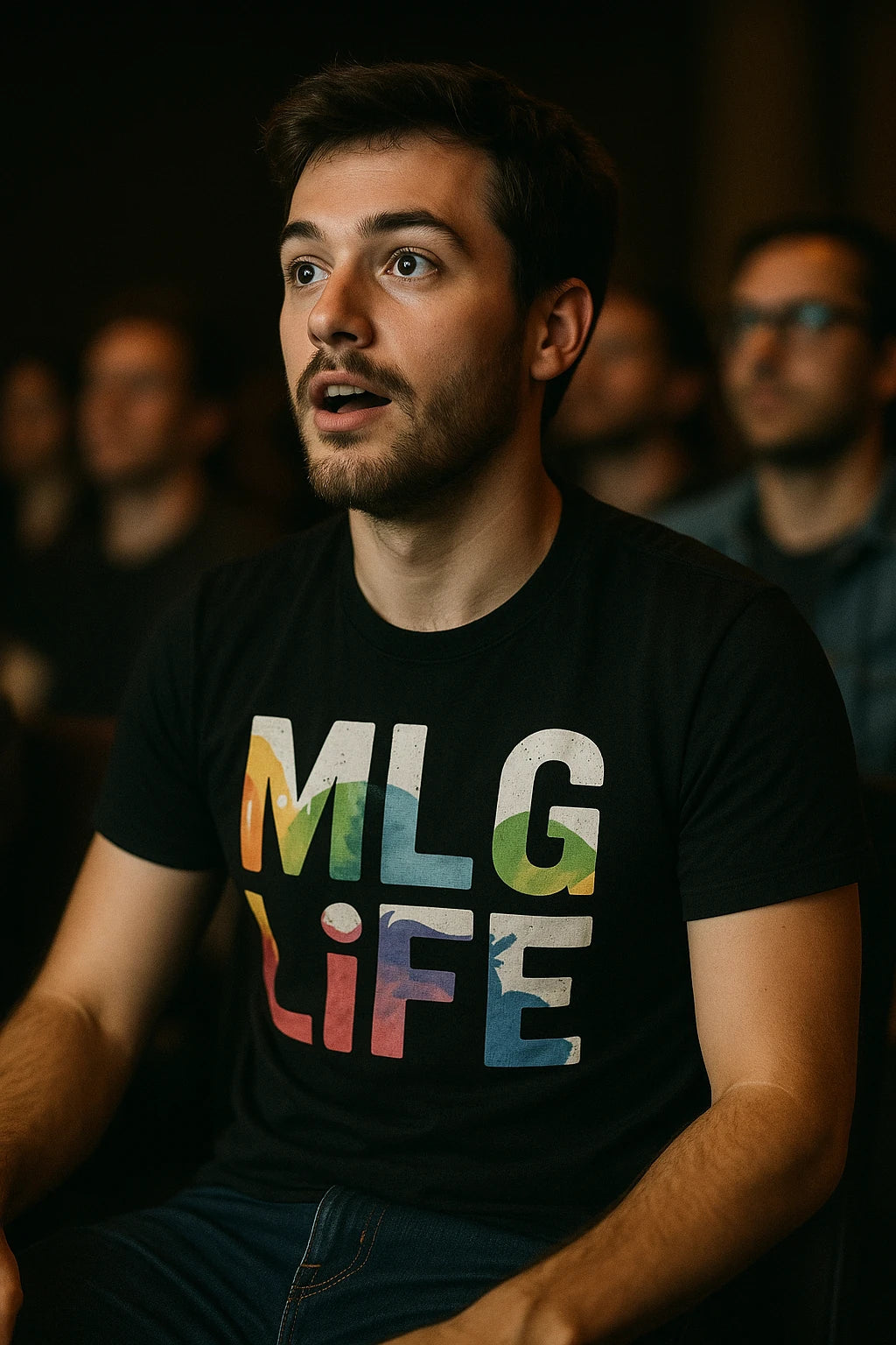 "Mlg Life" black esports t shirt design - a birthday gift for esport lover