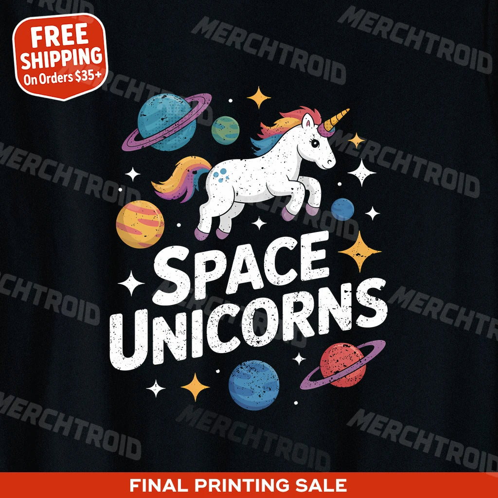"Space Unicorns" space exploration t shirt - product photo 10