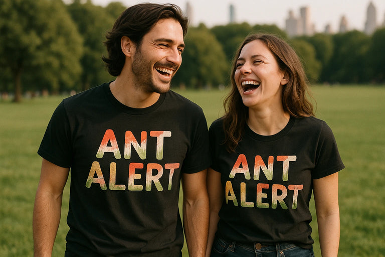 Person wearing the black picnicking t shirt graphic tee - 