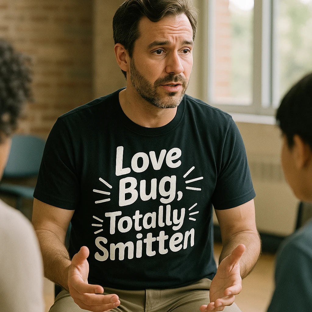 "Love Bug, Totally Smitten" relationships shirts - product photo 8