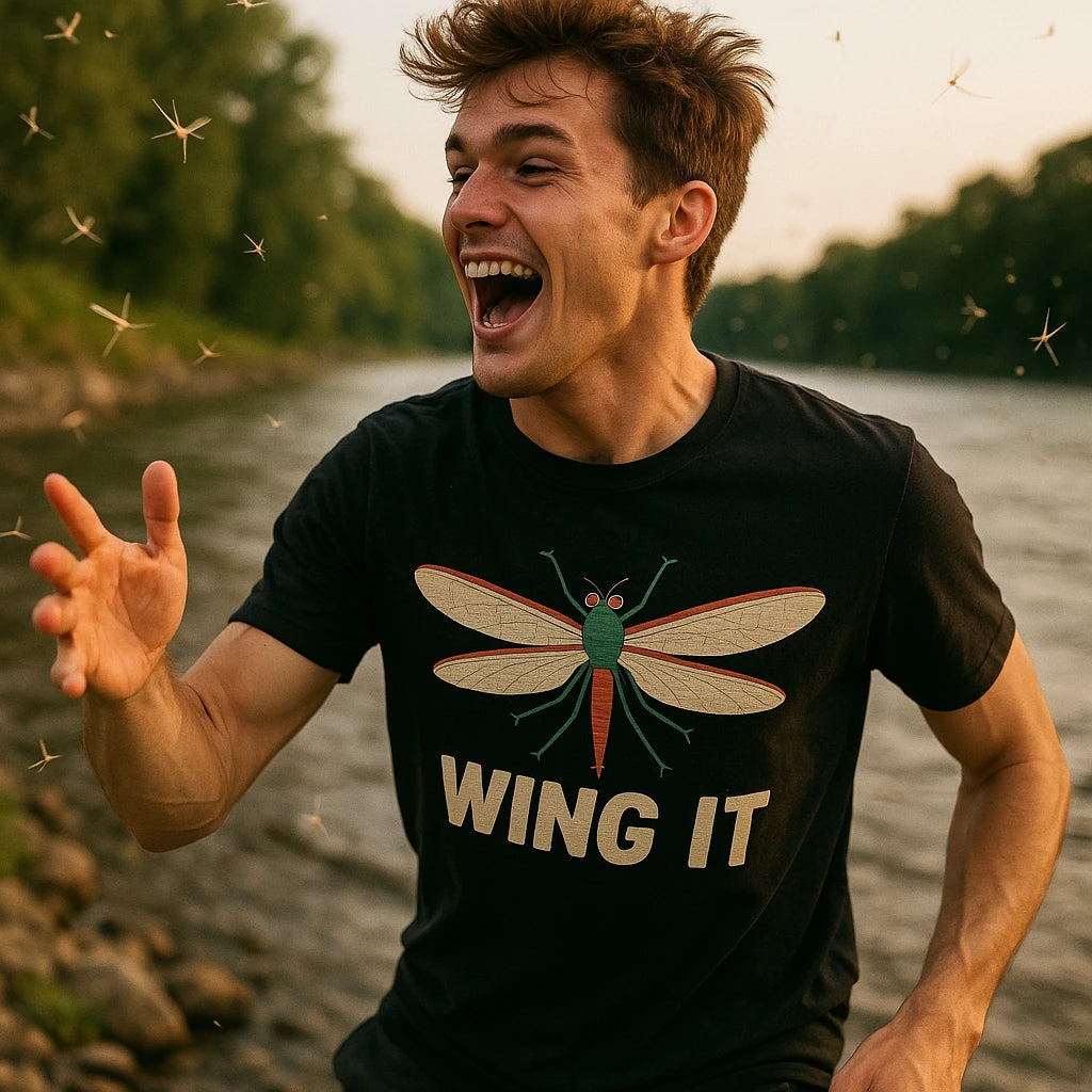 "Wing It" mayfly t shirt - product photo 8