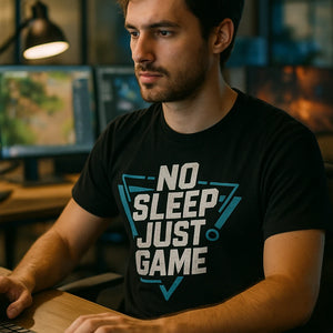 "No Sleep Just Game" black esports team shirts - a birthday gift for esport lover