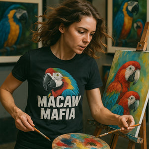 "Macaw Mafia" macaw t shirt - product photo 8