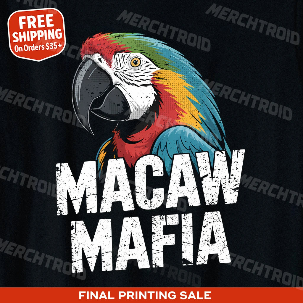 "Macaw Mafia" macaw t shirt - product photo 10