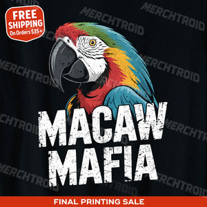 "Macaw Mafia" macaw t shirt - product photo 10