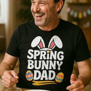 "Spring Bunny Dad" black easter tee shirts - a easter basket ideas for horse lovers