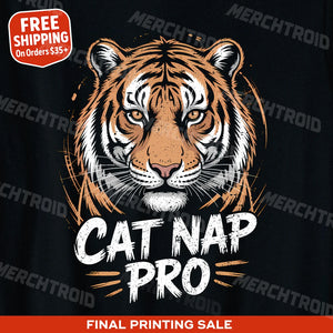 "Cat Nap Pro" tiger t shirt - product photo 10