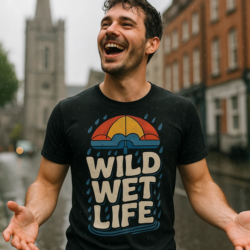 "Wild Wet Life" purple rain t shirt vintage - product photo 8
