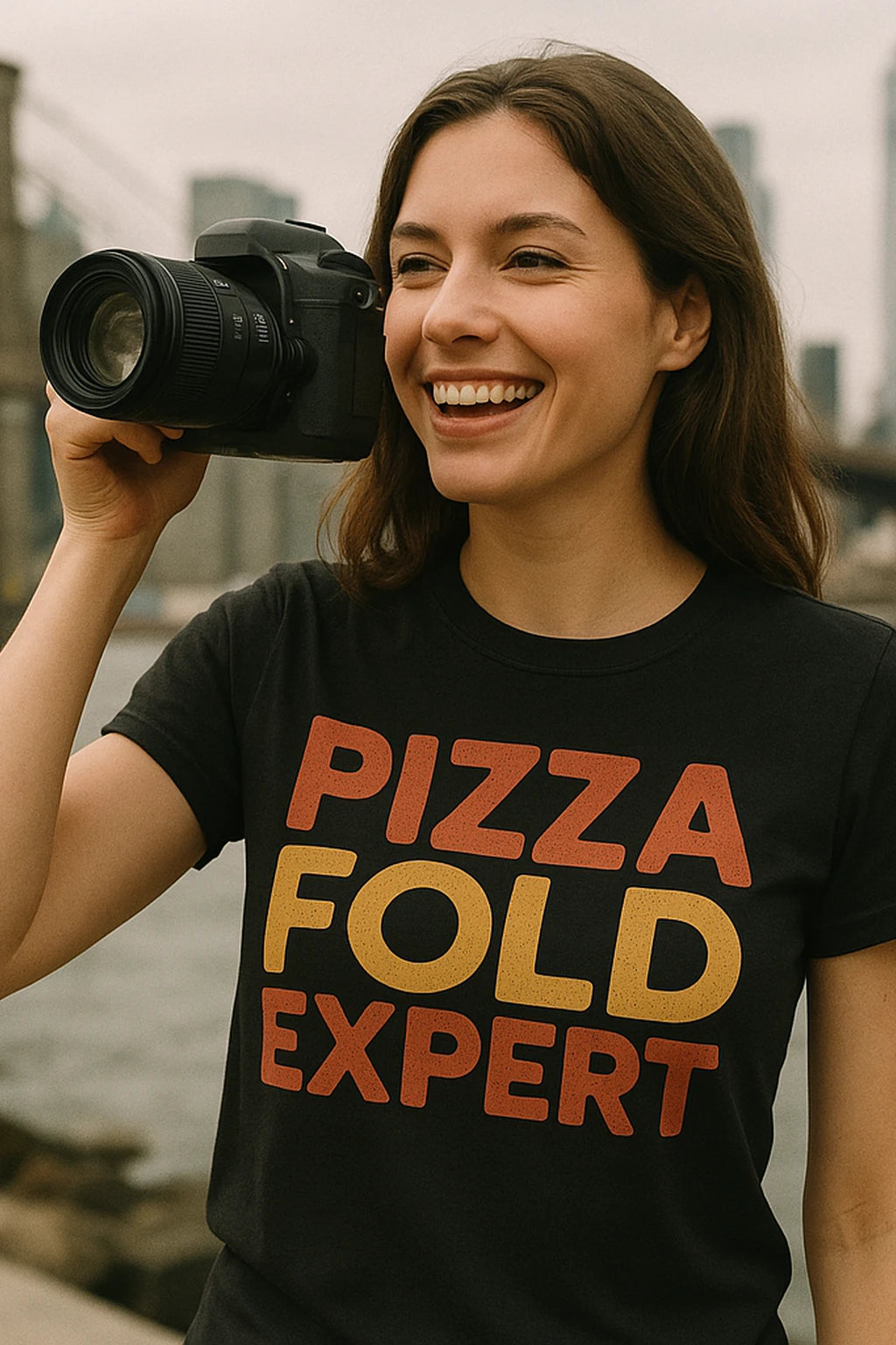 "Pizza Fold Expert" new york city sweatshirt - product photo 7