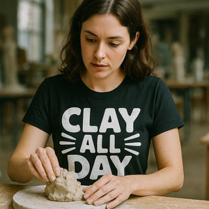 "Clay All Day" men's body sculpting t shirt - product photo 9
