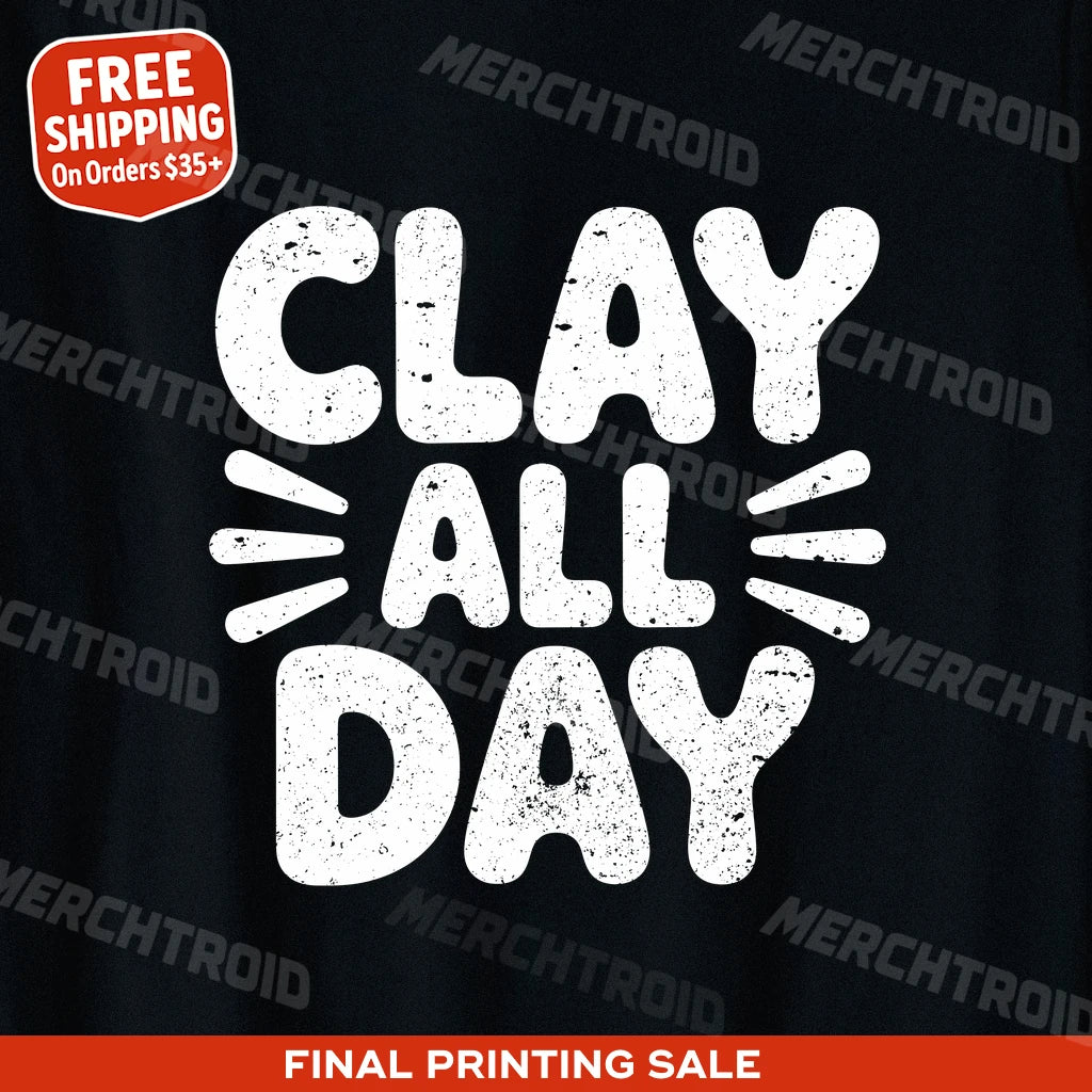 "Clay All Day" men's body sculpting t shirt - product photo 10