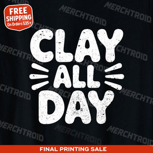 "Clay All Day" men's body sculpting t shirt - product photo 10