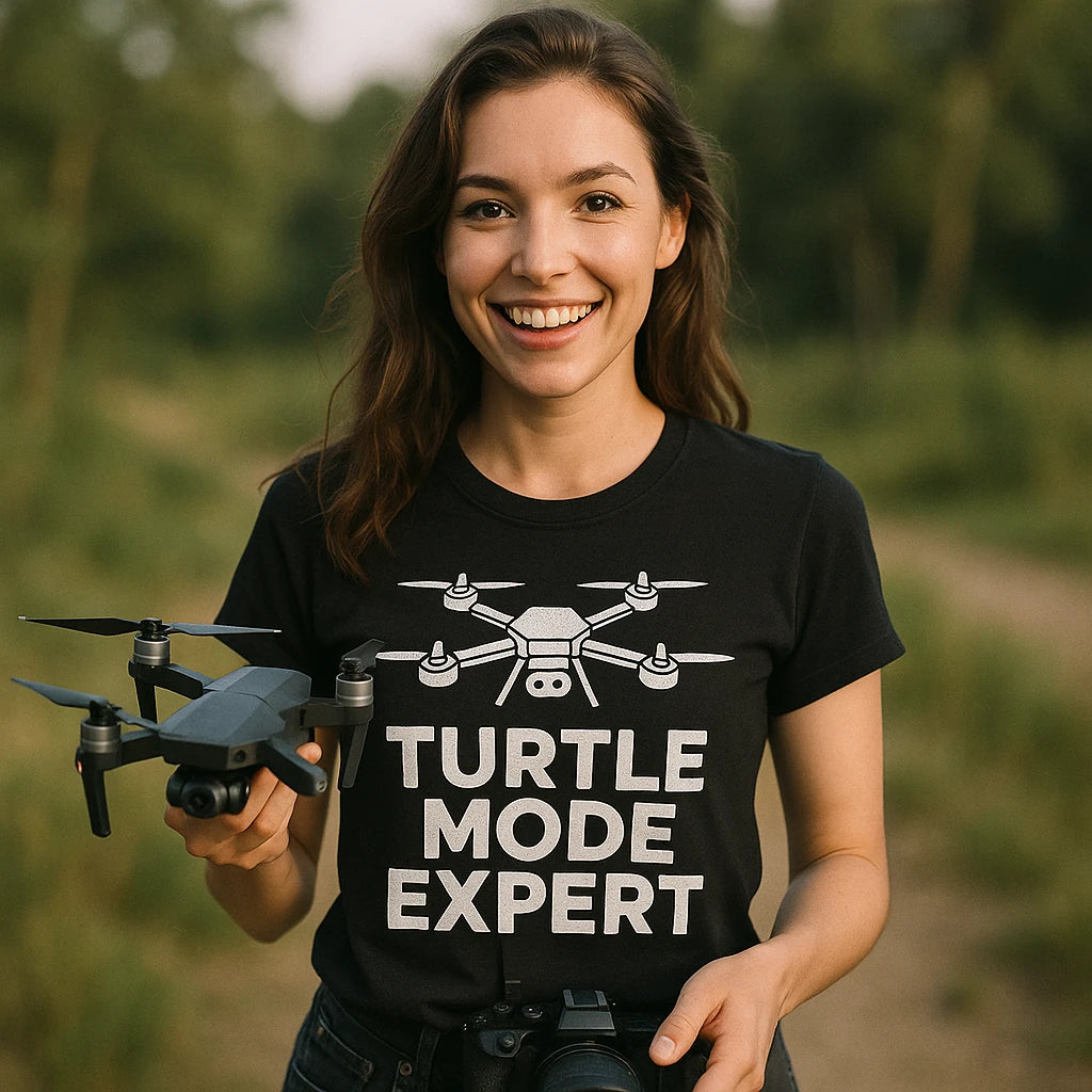 "Turtle Mode Expert" drone t shirt - product photo 9
