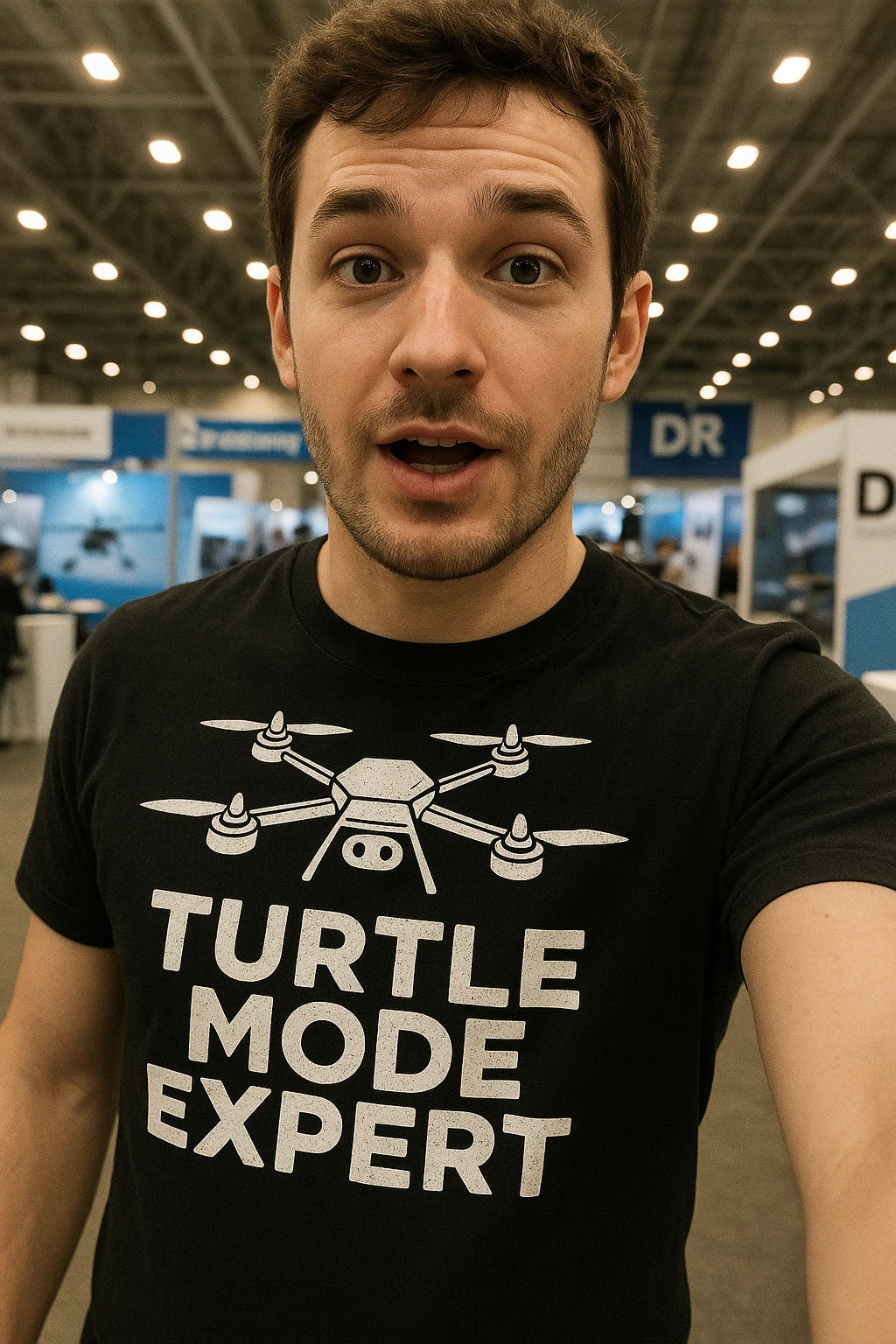 "Turtle Mode Expert" drone t shirt - product photo 7