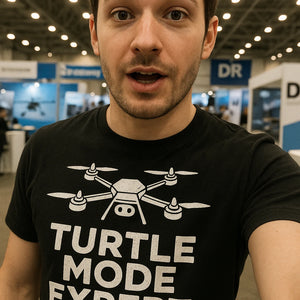 "Turtle Mode Expert" drone t shirt - product photo 7