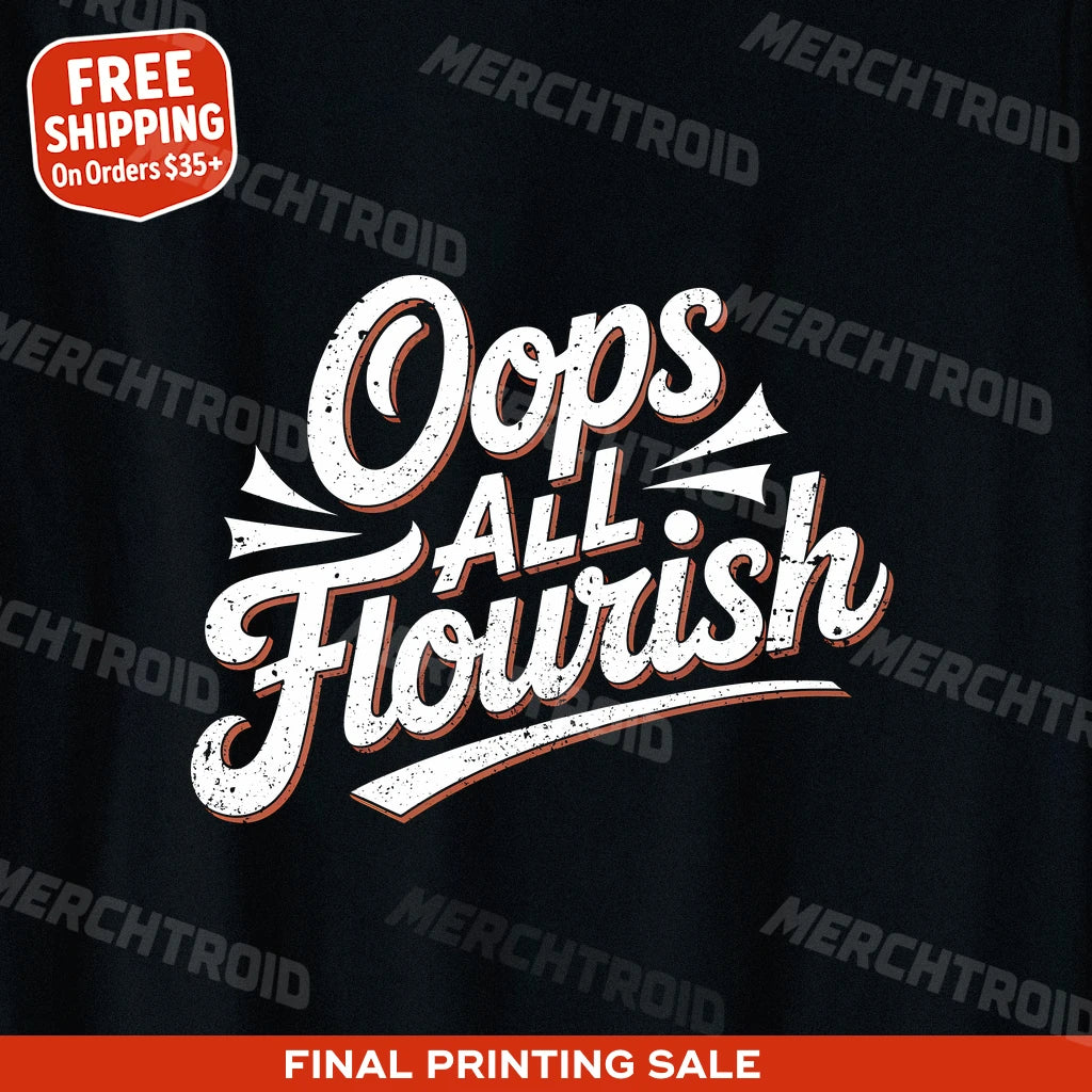 "Oops All Flourish" chinese calligraphy t shirt - product photo 10