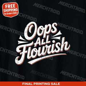 "Oops All Flourish" chinese calligraphy t shirt - product photo 10