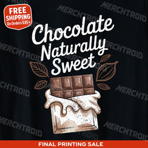 "Chocolate Naturally Sweet" chocolatier t shirt - product photo 9