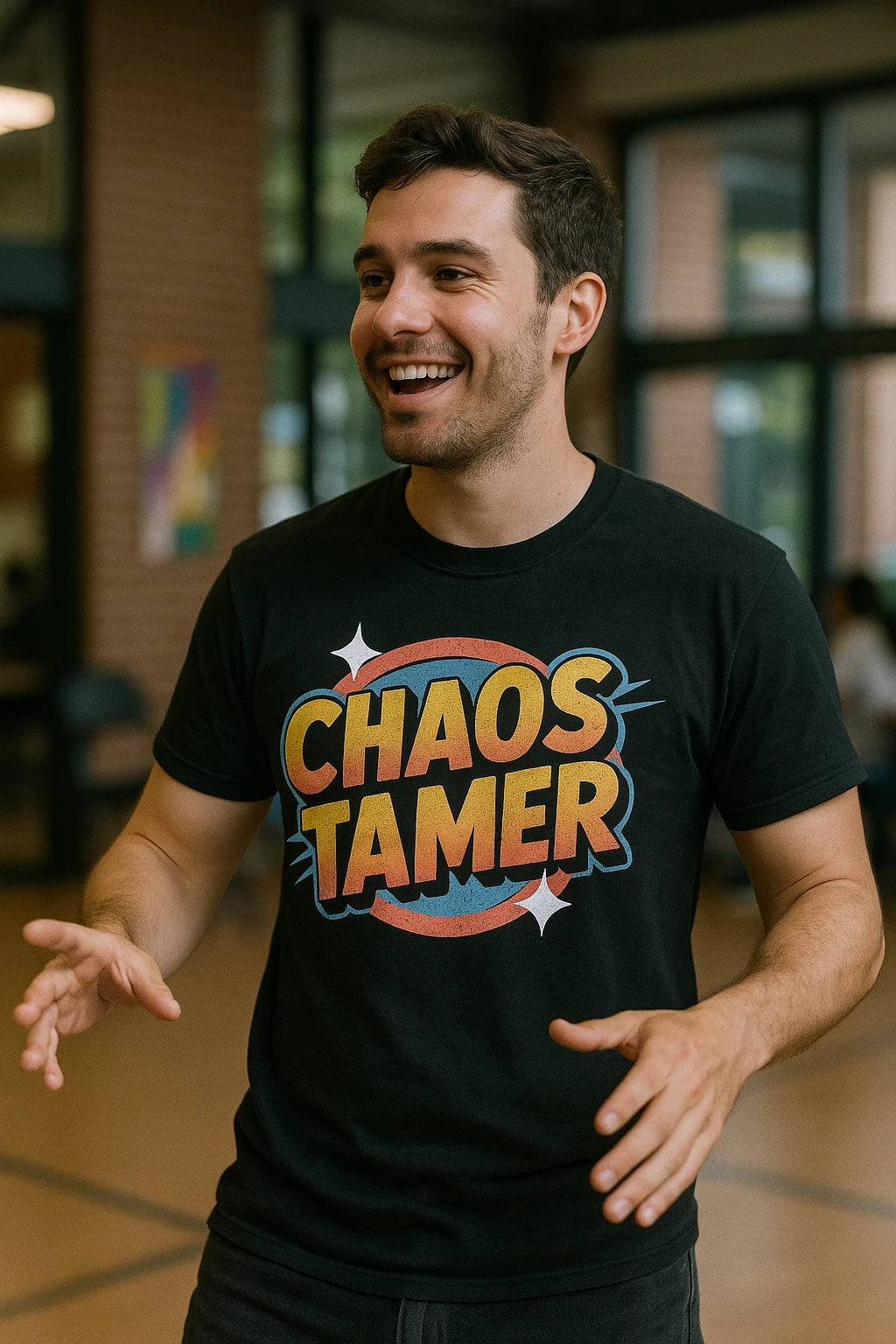 "Chaos Tamer" black wedding planner t shirt - also a thank you gift for wedding planner