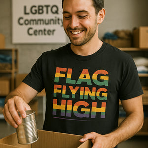 "Flag Flying High" lgbtq t shirt - product photo 8
