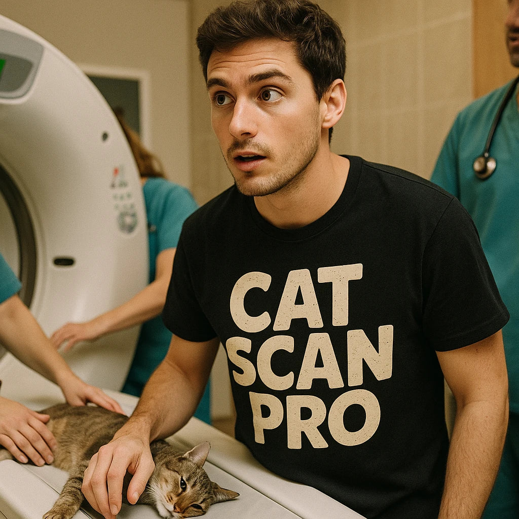"Cat Scan Pro" black veterinarian t shirt - also one of the best christmas gifts for veterinarians