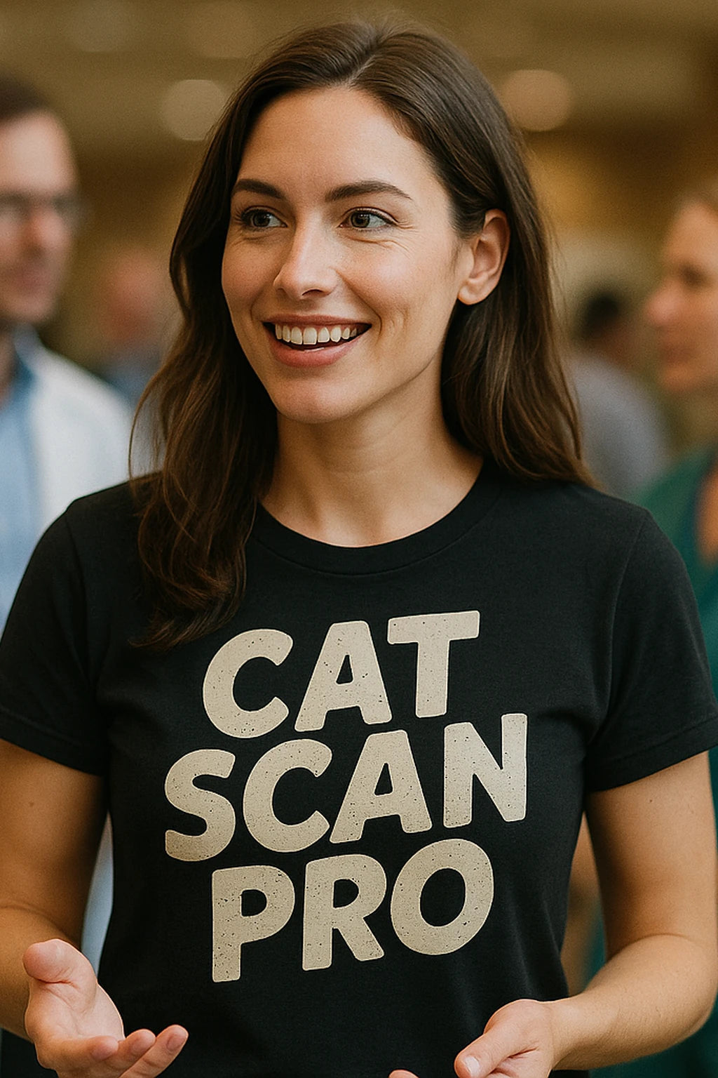 "Cat Scan Pro" black veterinarian t shirt - also one of the gifts for veterinarians and staff