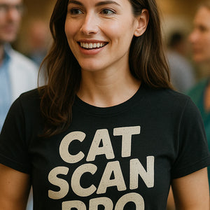 "Cat Scan Pro" black veterinarian t shirt - also one of the gifts for veterinarians and staff