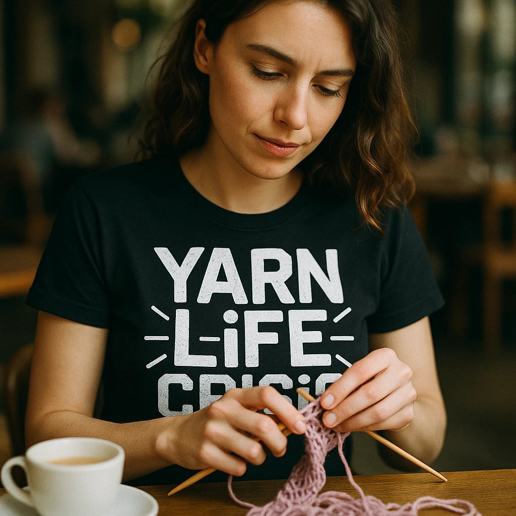 "Yarn Life Crisis" knitting shirts - product photo 9