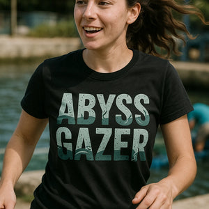 "Abyss Gazer" black marine biology shirts - a birthday gift for marine biology lover