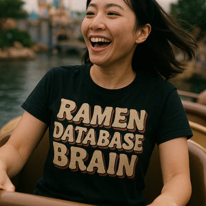 "Ramen Database Brain" tokyo japan t shirt - product photo 6