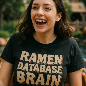 "Ramen Database Brain" tokyo japan t shirt - product photo 7