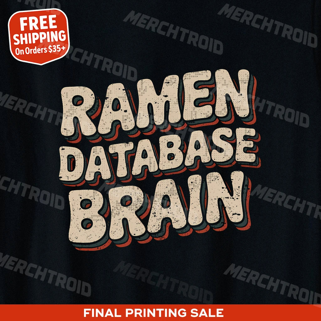 "Ramen Database Brain" tokyo japan t shirt - product photo 9