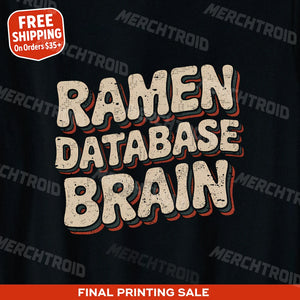 "Ramen Database Brain" tokyo japan t shirt - product photo 9