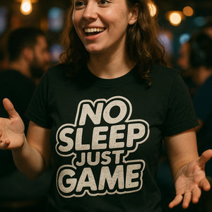 "No Sleep Just Game" black ai esport t shirt - a birthday gift for esport lover