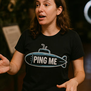 "Ping Me" black submarine shirts - a birthday gift for submarine lover