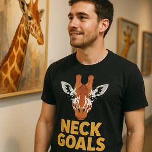 "Neck Goals" giraffe print tee - product photo 8