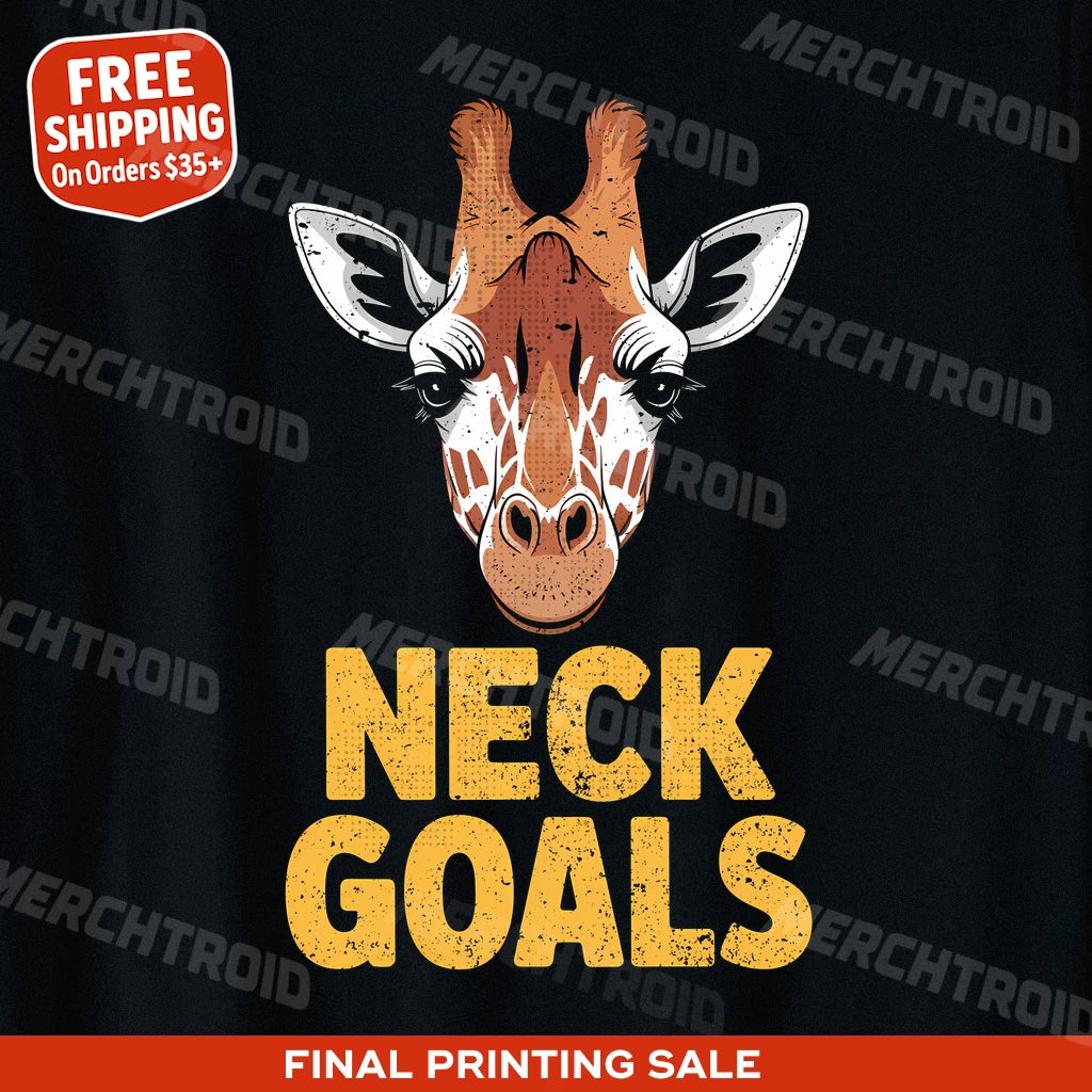 "Neck Goals" giraffe print tee - product photo 10