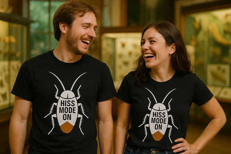 Person wearing the black cockroaches shirts graphic tee - 