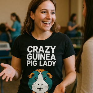 "Crazy Guinea Pig Lady" graphic tee - product photo 8