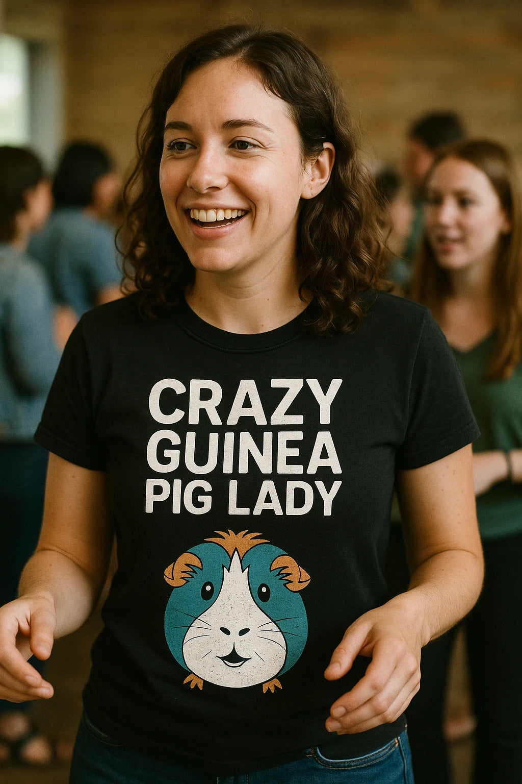 "Crazy Guinea Pig Lady" graphic tee - product photo 6