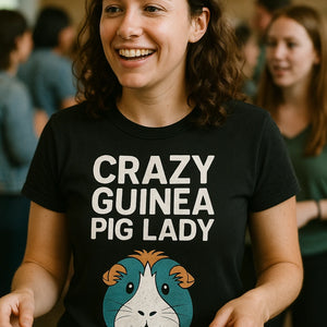 "Crazy Guinea Pig Lady" graphic tee - product photo 6