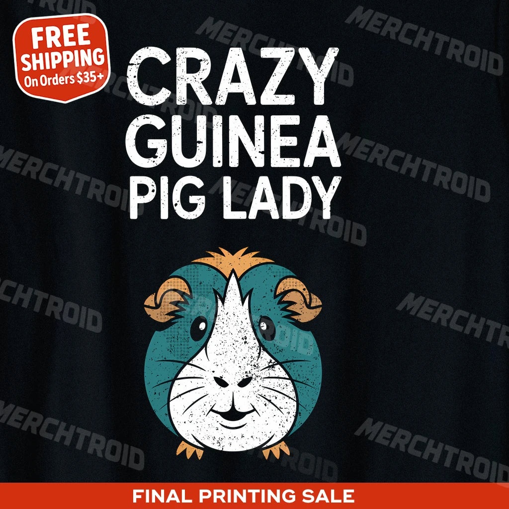 "Crazy Guinea Pig Lady" graphic tee - product photo 9