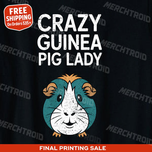 "Crazy Guinea Pig Lady" graphic tee - product photo 9