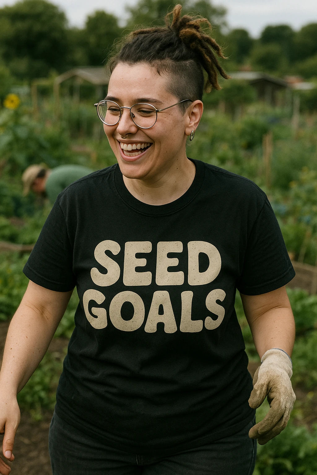 "Seed Goals" black gardening t shirts funny - also one of the best gifts for garden lovers