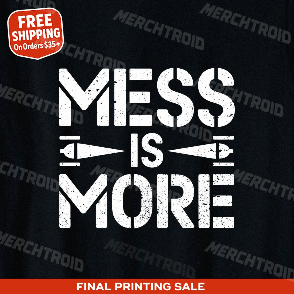 "Mess Is More" minimalist geometric sculpting t shirt - product photo 10