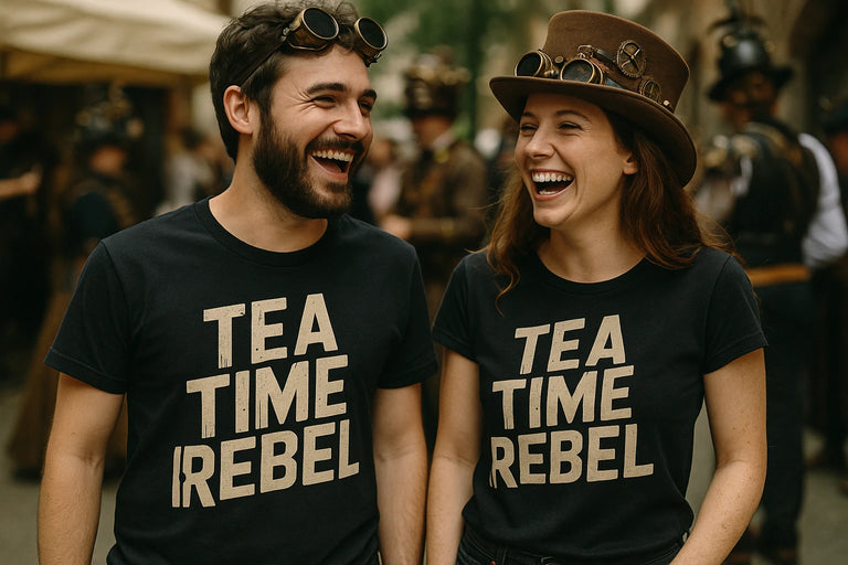 Person wearing the black steampunk shirts graphic tee - 
