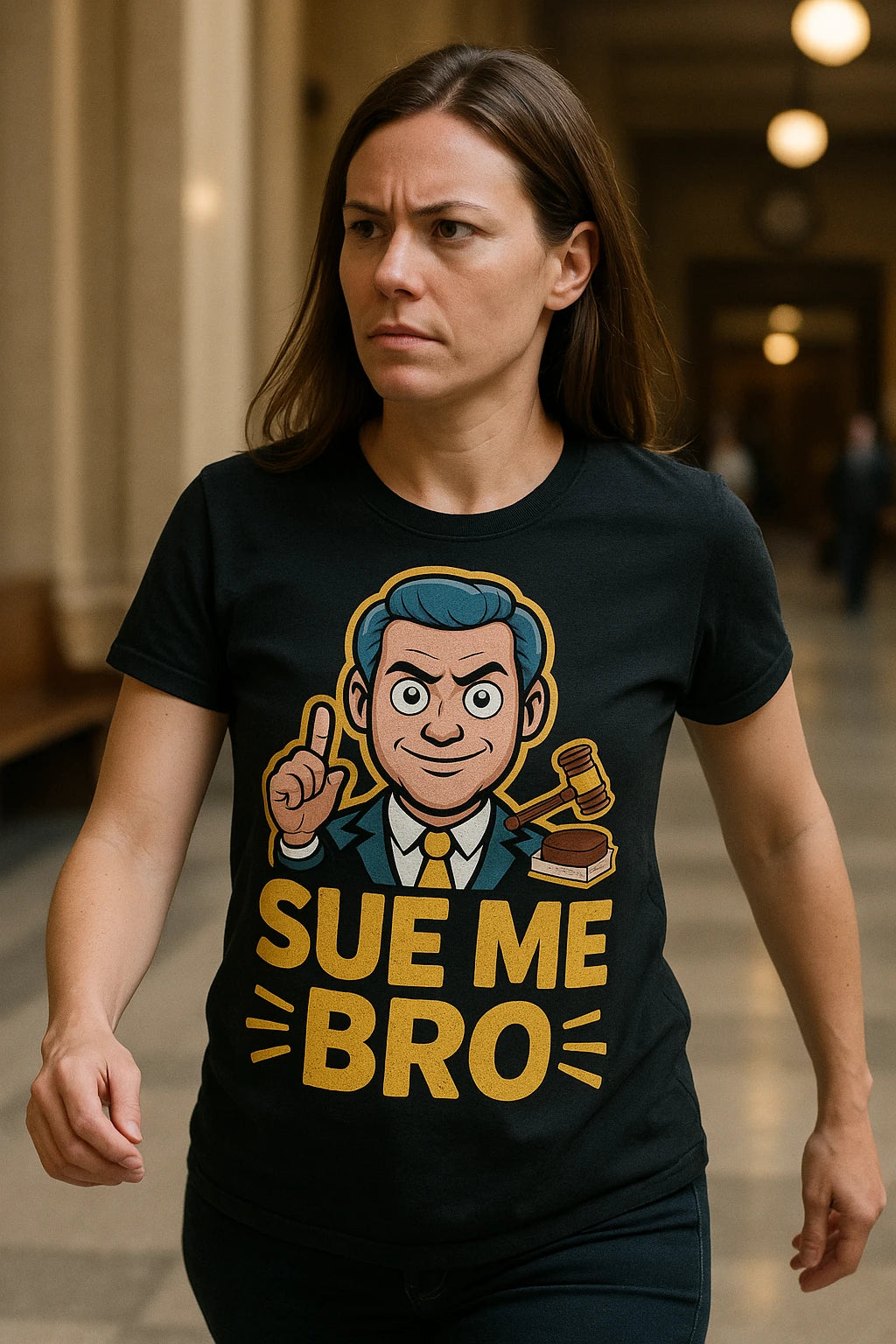 "Sue Me Bro" black lawyer tshirt - also a gift to a lawyer