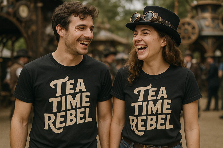 Person wearing the black steampunk shirts graphic tee - 